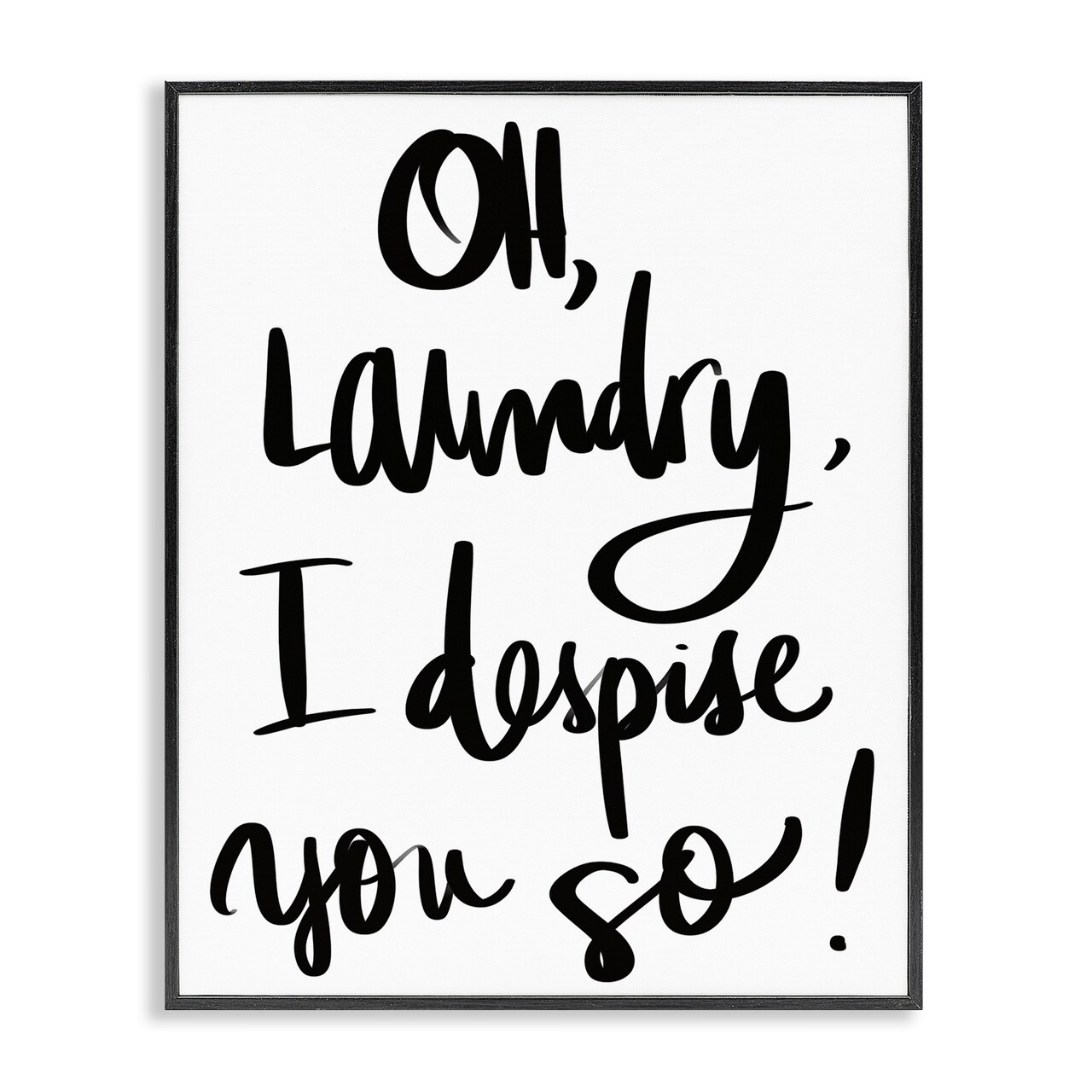 Stupell Industries Laundry I Despise You Framed Giclee, design by SD Graphics Studio